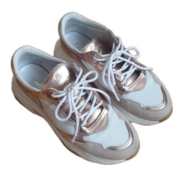 L’INTERVALLE Rose Gold Chunky Platform Sneakers - Picture 2 of 7